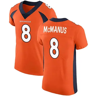 Men's Elite Brandon McManus Denver Broncos Orange Team Color Vapor Untouchable Jersey