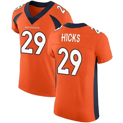 Men's Elite Faion Hicks Denver Broncos Orange Team Color Vapor Untouchable Jersey