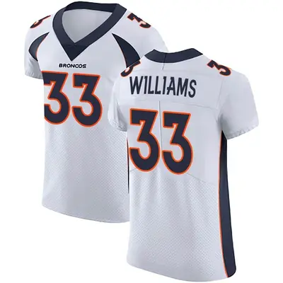 Men's Elite Javonte Williams Denver Broncos White Vapor Untouchable Jersey
