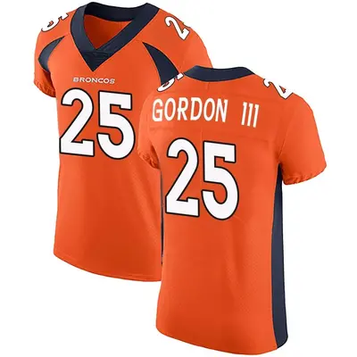 Men's Elite Melvin Gordon III Denver Broncos Orange Team Color Vapor Untouchable Jersey