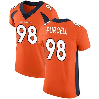 Men's Elite Mike Purcell Denver Broncos Orange Team Color Vapor Untouchable Jersey