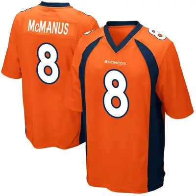Men's Game Brandon McManus Denver Broncos Orange Team Color Jersey