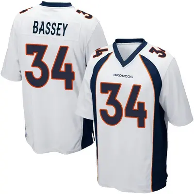 Men's Game Essang Bassey Denver Broncos White Jersey