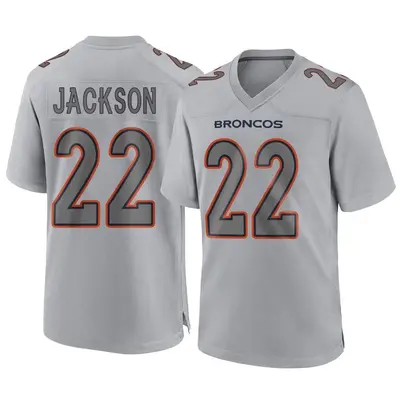 Men's Game Kareem Jackson Denver Broncos Gray Atmosphere Fashion Jersey