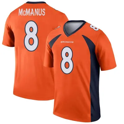 Men's Legend Brandon McManus Denver Broncos Orange Jersey