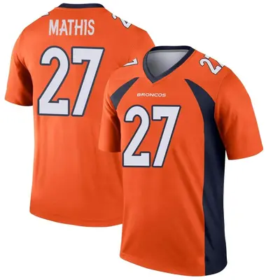 Men's Legend Damarri Mathis Denver Broncos Orange Jersey