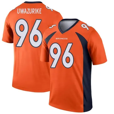 Men's Legend Eyioma Uwazurike Denver Broncos Orange Jersey