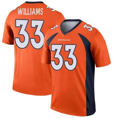 Men's Legend Javonte Williams Denver Broncos Orange Jersey