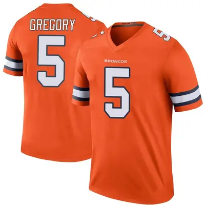 Men's Legend Randy Gregory Denver Broncos Orange Color Rush Jersey