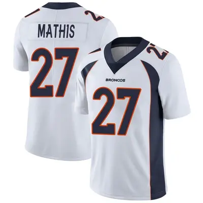 Men's Limited Damarri Mathis Denver Broncos White Vapor Untouchable Jersey