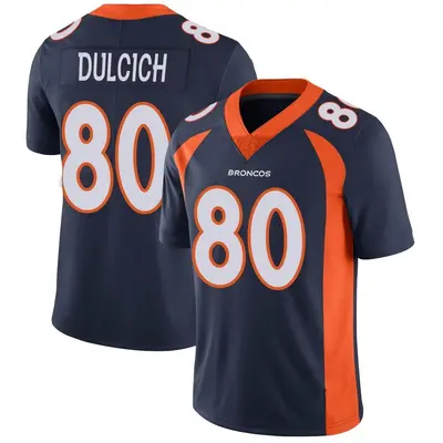 Men's Limited Greg Dulcich Denver Broncos Navy Vapor Untouchable Jersey