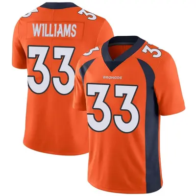 Men's Limited Javonte Williams Denver Broncos Orange Team Color Vapor Untouchable Jersey