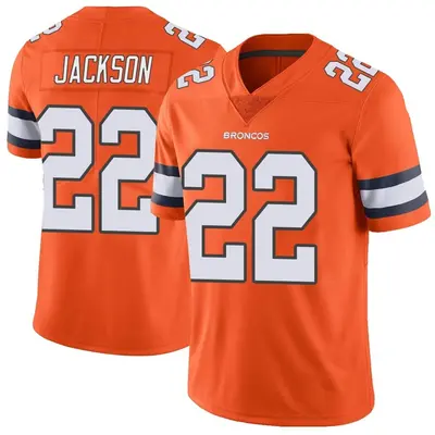 Men's Limited Kareem Jackson Denver Broncos Orange Color Rush Vapor Untouchable Jersey