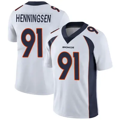Men's Limited Matt Henningsen Denver Broncos White Vapor Untouchable Jersey