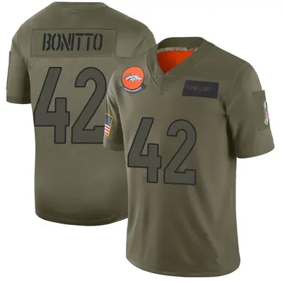 Men's Limited Nik Bonitto Denver Broncos Camo 2019 Salute to Service Jersey