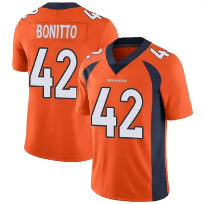 Men's Limited Nik Bonitto Denver Broncos Orange Team Color Vapor Untouchable Jersey