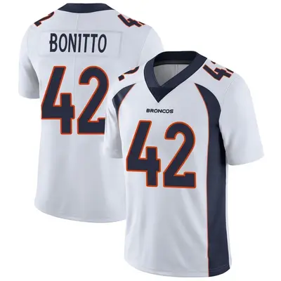 Men's Limited Nik Bonitto Denver Broncos White Vapor Untouchable Jersey