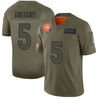 Men's Limited Randy Gregory Denver Broncos Camo 2019 Salute to Service Jersey