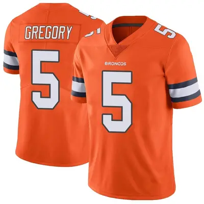 Men's Limited Randy Gregory Denver Broncos Orange Color Rush Vapor Untouchable Jersey