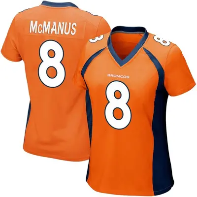 Women's Game Brandon McManus Denver Broncos Orange Team Color Jersey