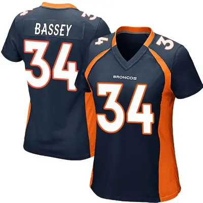 Women's Game Essang Bassey Denver Broncos Navy Blue Alternate Jersey