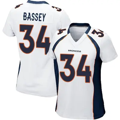 Women's Game Essang Bassey Denver Broncos White Jersey