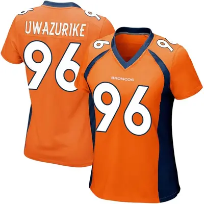 Women's Game Eyioma Uwazurike Denver Broncos Orange Team Color Jersey