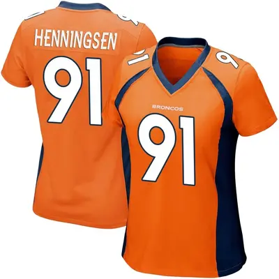 Women's Game Matt Henningsen Denver Broncos Orange Team Color Jersey