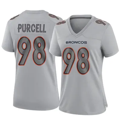 Women's Game Mike Purcell Denver Broncos Gray Atmosphere Fashion Jersey