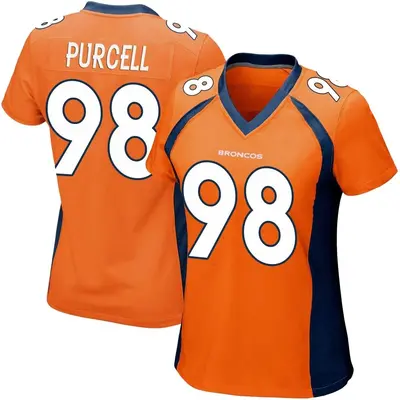 Women's Game Mike Purcell Denver Broncos Orange Team Color Jersey
