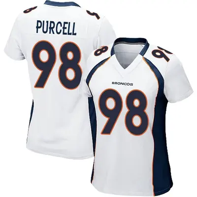 Women's Game Mike Purcell Denver Broncos White Jersey