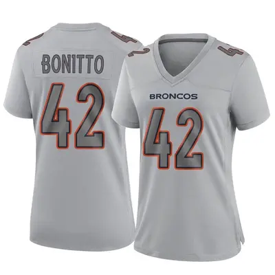 Women's Game Nik Bonitto Denver Broncos Gray Atmosphere Fashion Jersey