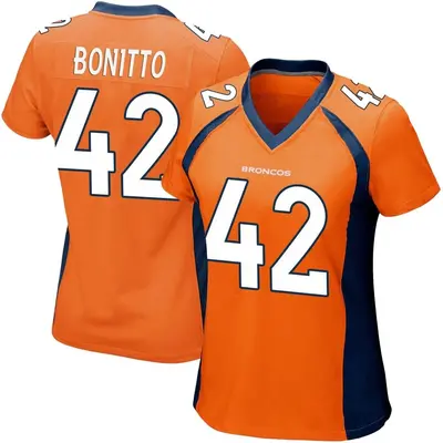 Women's Game Nik Bonitto Denver Broncos Orange Team Color Jersey