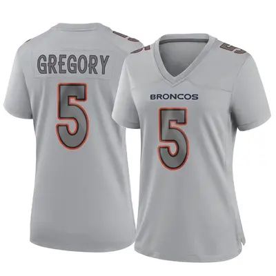Women's Game Randy Gregory Denver Broncos Gray Atmosphere Fashion Jersey