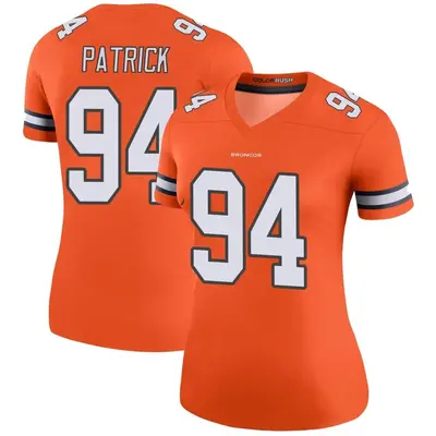 Women's Legend Aaron Patrick Denver Broncos Orange Color Rush Jersey