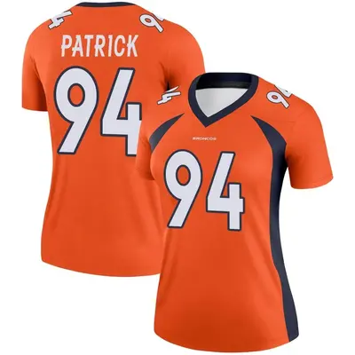 Women's Legend Aaron Patrick Denver Broncos Orange Jersey