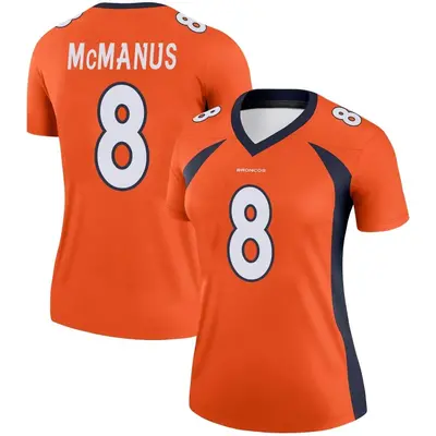 Women's Legend Brandon McManus Denver Broncos Orange Jersey