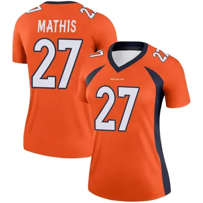 Women's Legend Damarri Mathis Denver Broncos Orange Jersey