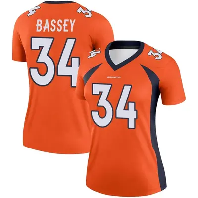Women's Legend Essang Bassey Denver Broncos Orange Jersey