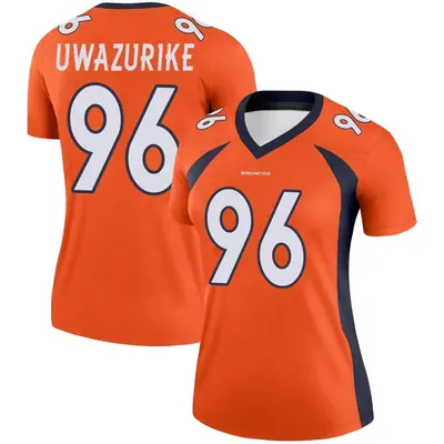 Women's Legend Eyioma Uwazurike Denver Broncos Orange Jersey