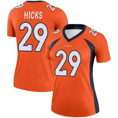 Women's Legend Faion Hicks Denver Broncos Orange Jersey