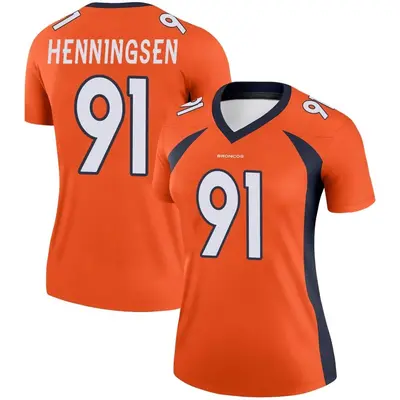 Women's Legend Matt Henningsen Denver Broncos Orange Jersey