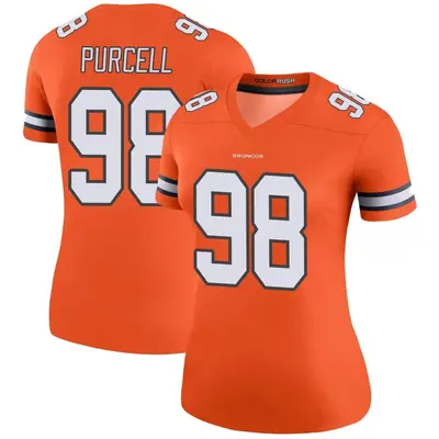 Women's Legend Mike Purcell Denver Broncos Orange Color Rush Jersey