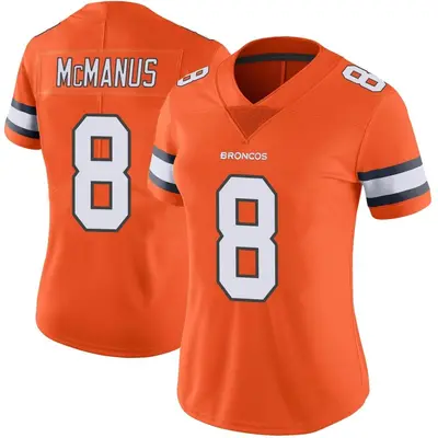 Women's Limited Brandon McManus Denver Broncos Orange Color Rush Vapor Untouchable Jersey