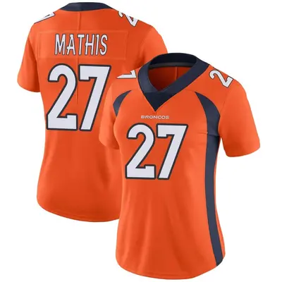 Women's Limited Damarri Mathis Denver Broncos Orange Team Color Vapor Untouchable Jersey
