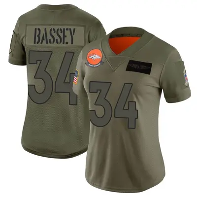 Women's Limited Essang Bassey Denver Broncos Camo 2019 Salute to Service Jersey
