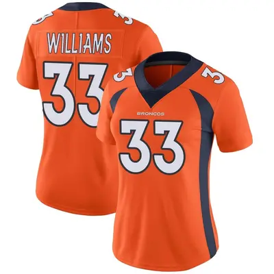 Women's Limited Javonte Williams Denver Broncos Orange Team Color Vapor Untouchable Jersey