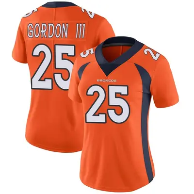 Women's Limited Melvin Gordon III Denver Broncos Orange Team Color Vapor Untouchable Jersey