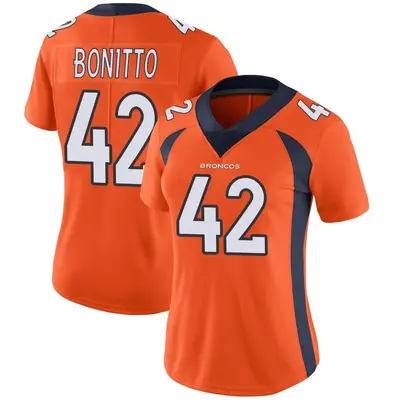 Women's Limited Nik Bonitto Denver Broncos Orange Team Color Vapor Untouchable Jersey