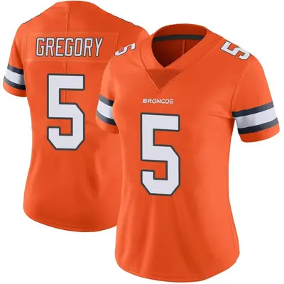 Women's Limited Randy Gregory Denver Broncos Orange Color Rush Vapor Untouchable Jersey